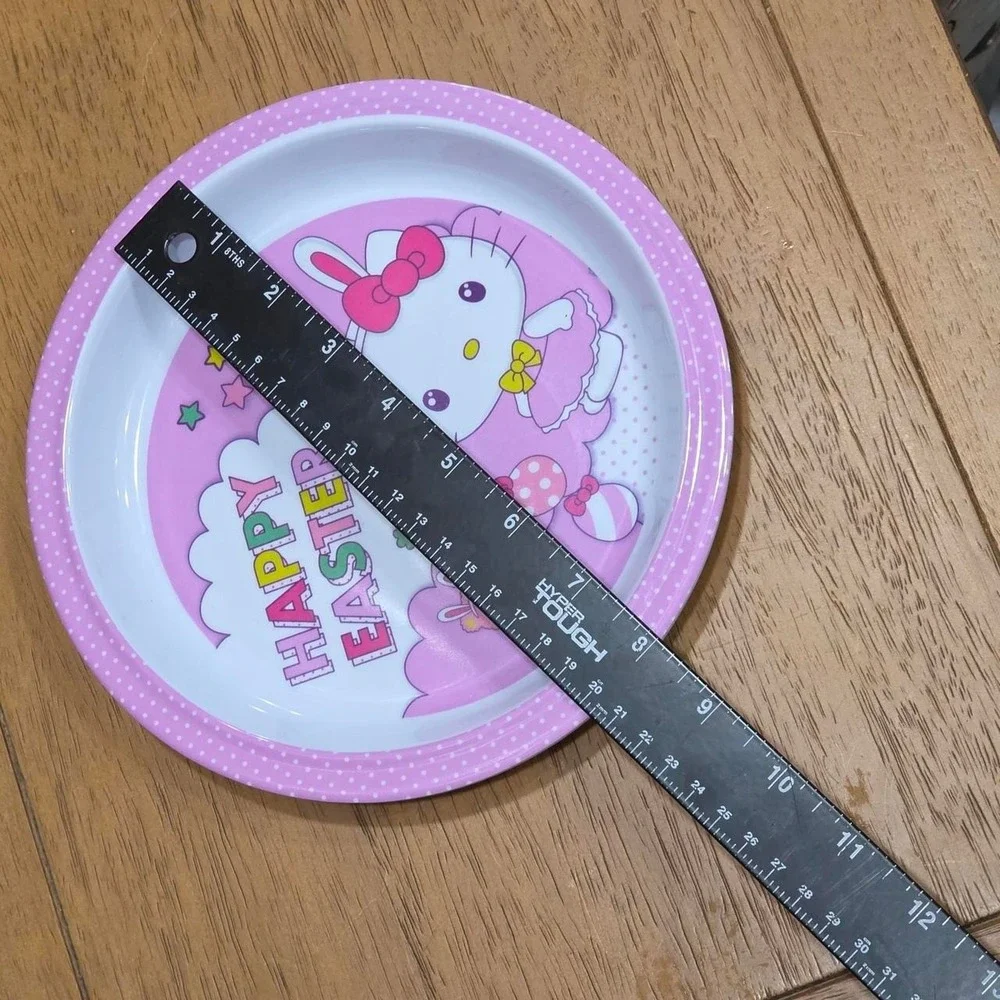 Sanrio Hello Kitty Easter plate with bunny ears and bow 'Happy Easter '